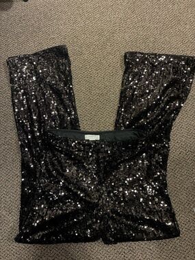 H&M Black Sequined Pants size 6